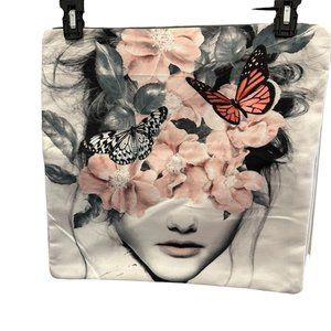 Unbranded 2 Pillowcase Covers Women Flowers Butterfly Handmade Zip Closure Home